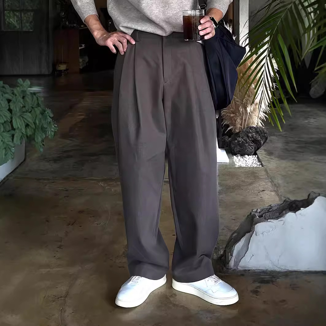 남성용 짙은 회색 검정 솔리드 컬러 캐주얼 비즈니스 트 - Mens Fashion Dark Grey Pants 리뷰 및 가격