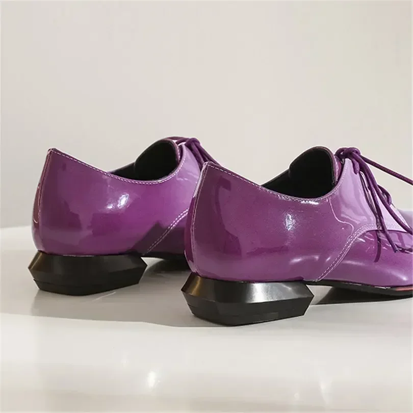 영국 여성 옥스포드 그라디언트 레드 퍼플 특허 가죽 플 - Oxford Shoes Brogue 리뷰 및 가격