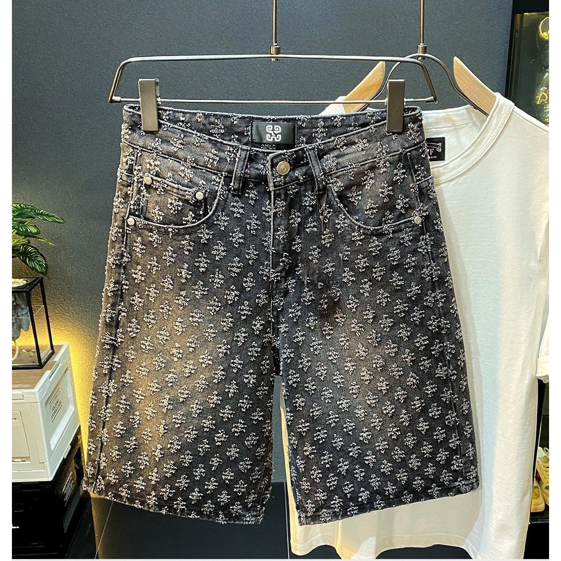여름 하이 스트리트 데님 반바지 남성 캐주얼 청반바지  - Men'S Fashion Linen Pants 리뷰 및 가격