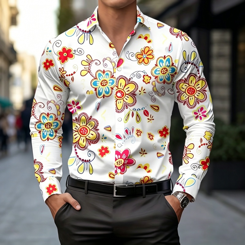 2026 신상 남성 셔츠 패션 프린트 셔츠 고급 레트로 - Mens Fashion Casual 2026 리뷰 및 가격