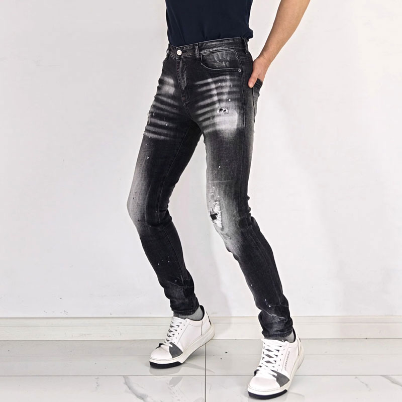 남성용 하이 스트리트 힙합 그래피티 스크래치 워시 엘라 - Men'S Fashion Grey Jeans 리뷰 및 가격