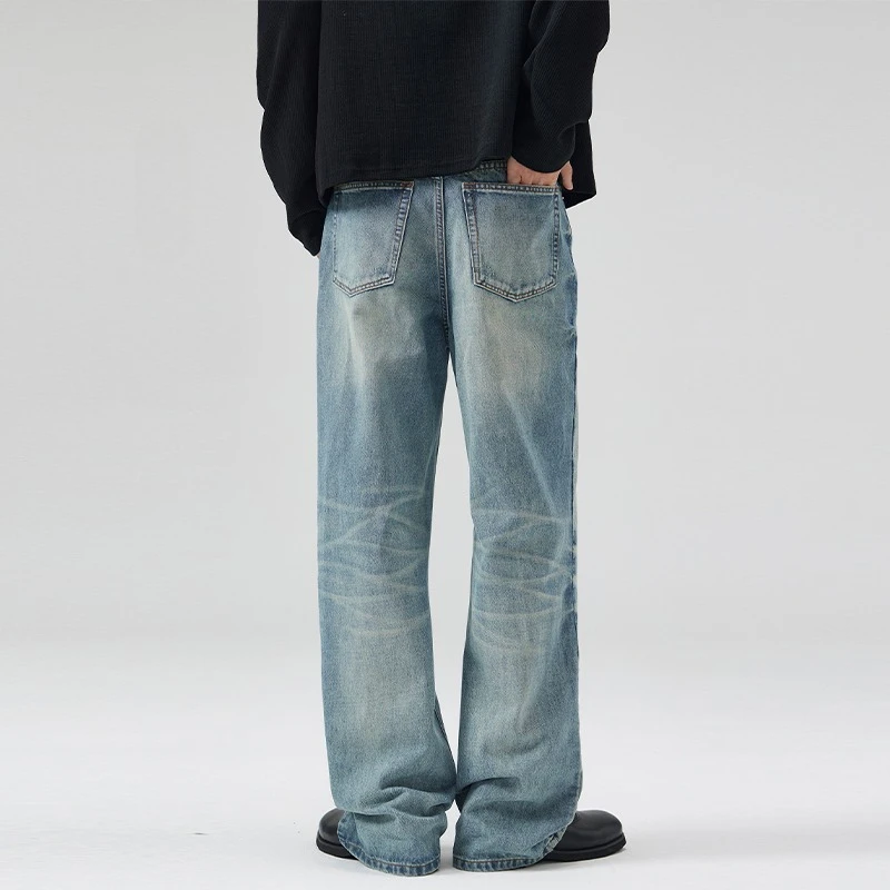 남성 가을 ​​빈티지 청바지 패션 스트레이트 헐렁한 성 - Men'S Fashion With Baggy Jeans 리뷰 및 가격