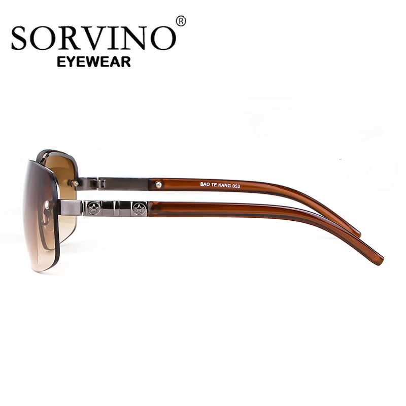 SORVINO 남성 폴리트 선글라스 하프 프레임 브라운 - Men'S Fashion Zara 리뷰 및 가격