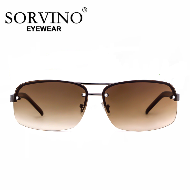SORVINO 남성 폴리트 선글라스 하프 프레임 브라운 - Men'S Fashion Zara 리뷰 및 가격
