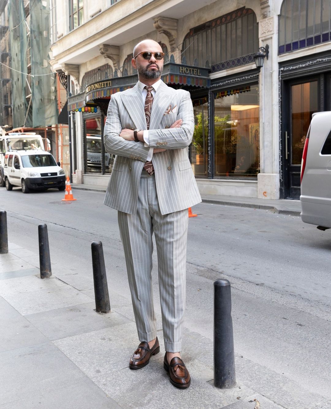 패션 남자 정장 2 조각 블레이저 핀 스트라이프 더블  - Mens Fashion Trajes 리뷰 및 가격