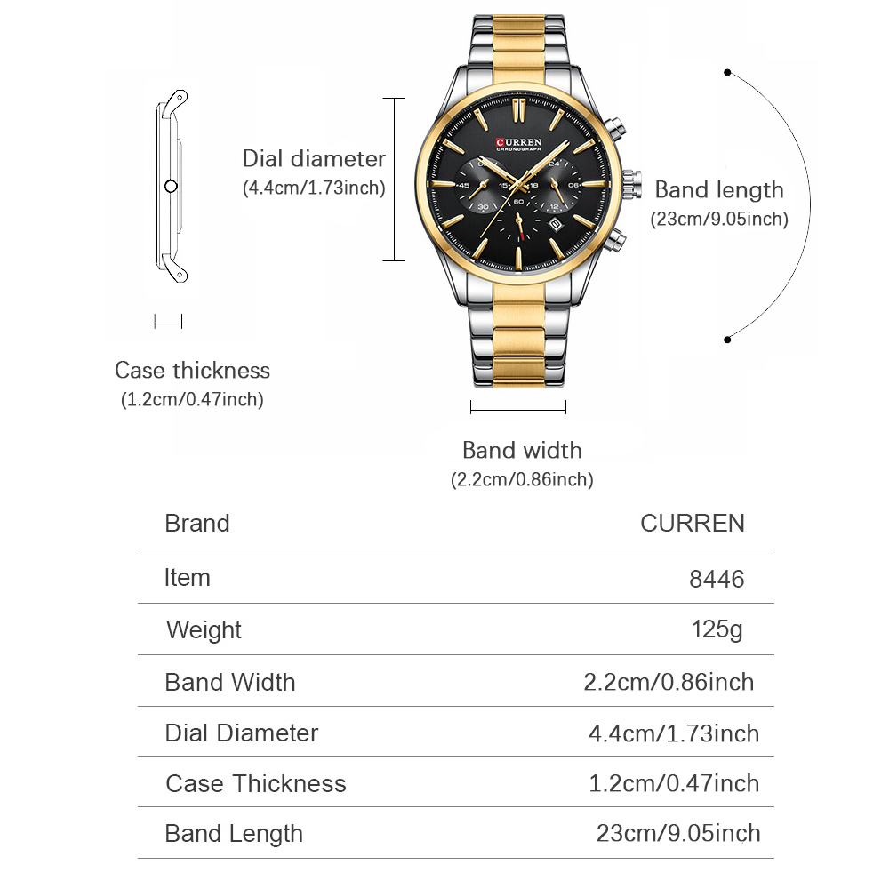 CURREN 캐주얼 쿼츠 크로노 스포츠 시계 남성용 브 - Men'S Fashion Jewelry 리뷰 및 가격