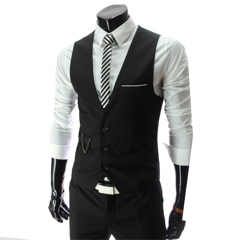 2025 브랜드 수트 베스트 남성 재킷 민소매 빈티지  - Mens Fashion Trajes 리뷰 및 가격
