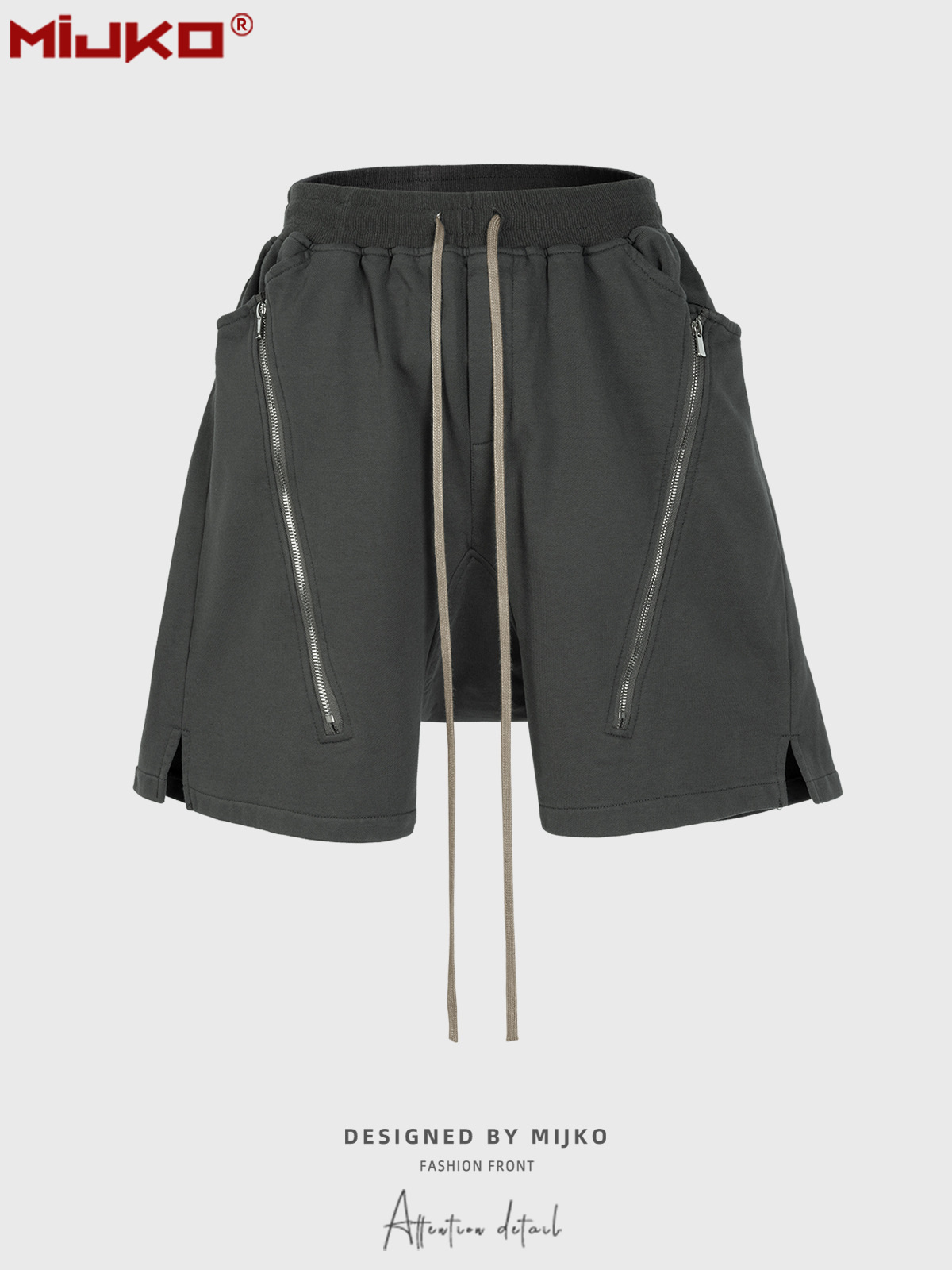 MIJKO 블랙 다크 그레이 반바지 남성 힙합 반바지  - Mens Fashion Dark Grey Pants 리뷰 및 가격