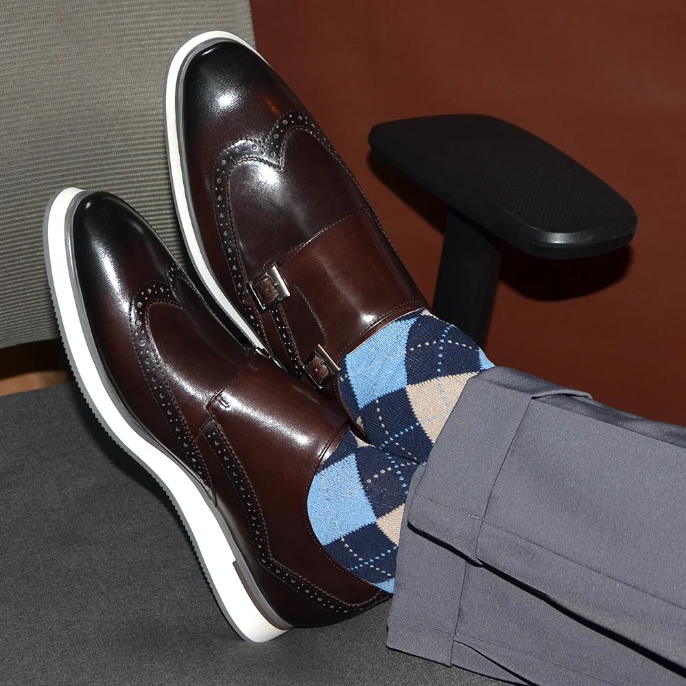 유럽 명품 남성 스니커즈 천연 가죽 몽크 스트랩 더블  - Oxford Shoes Brogue 리뷰 및 가격