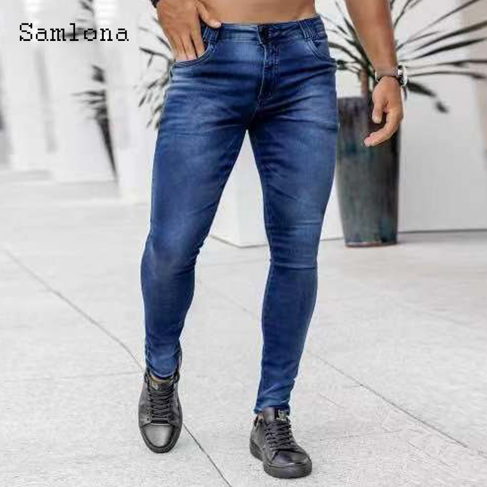 Samlona 남성용 스키니 데님 청바지, 남성용 스트 - Men'S Fashion Grey Jeans 리뷰 및 가격