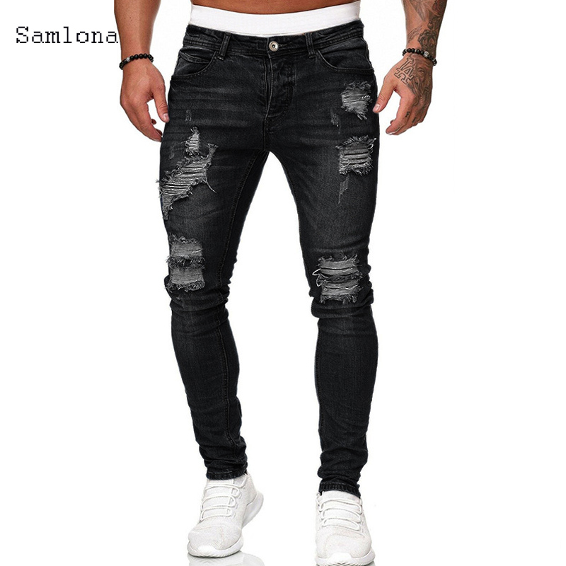 Samlona 남성용 스키니 데님 청바지, 남성용 스트 - Men'S Fashion Grey Jeans 리뷰 및 가격
