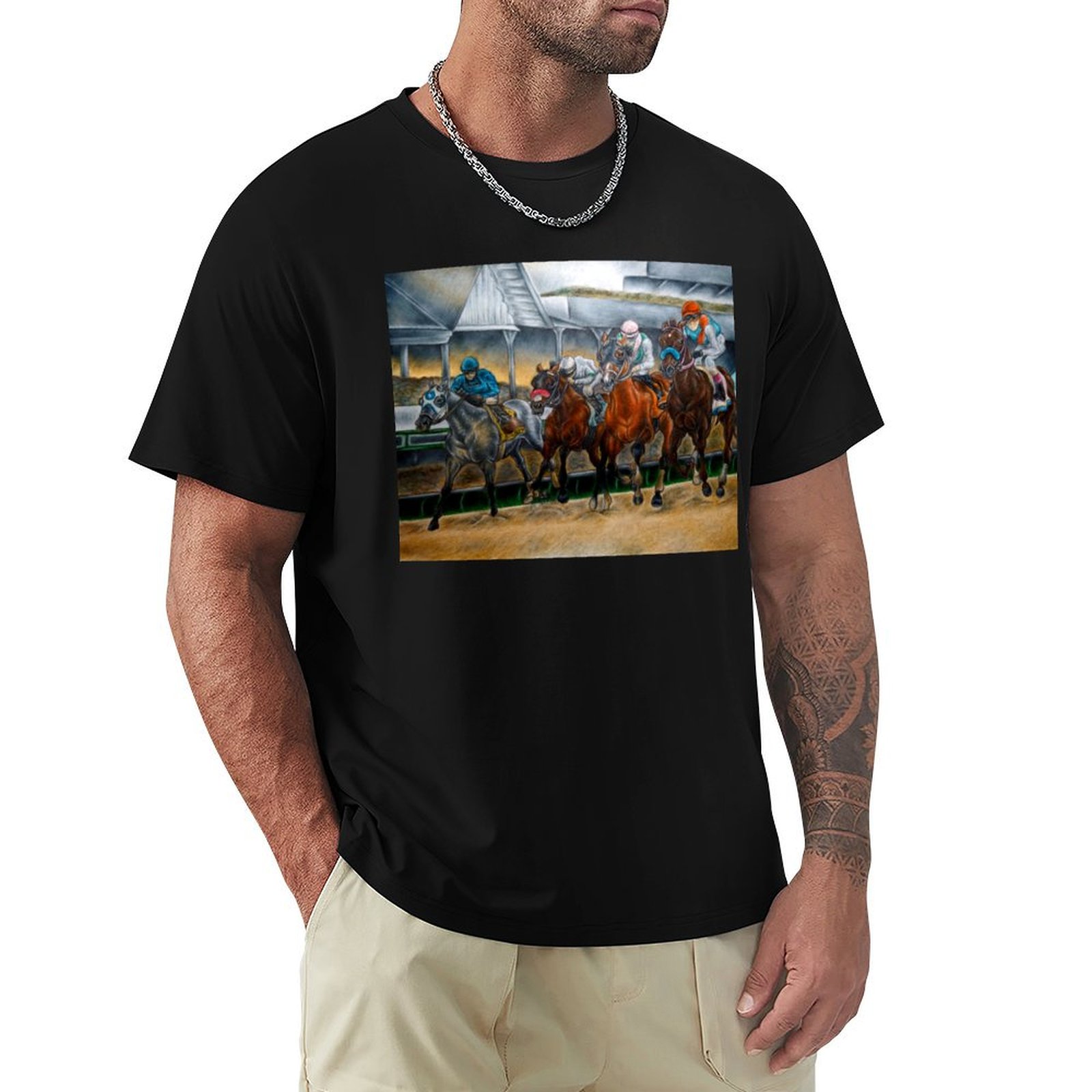 켄터키 더비 2021 티셔츠 패션 패턴 프린트 티셔츠 - Men'S Fashion Kentucky Derby 리뷰 및 가격