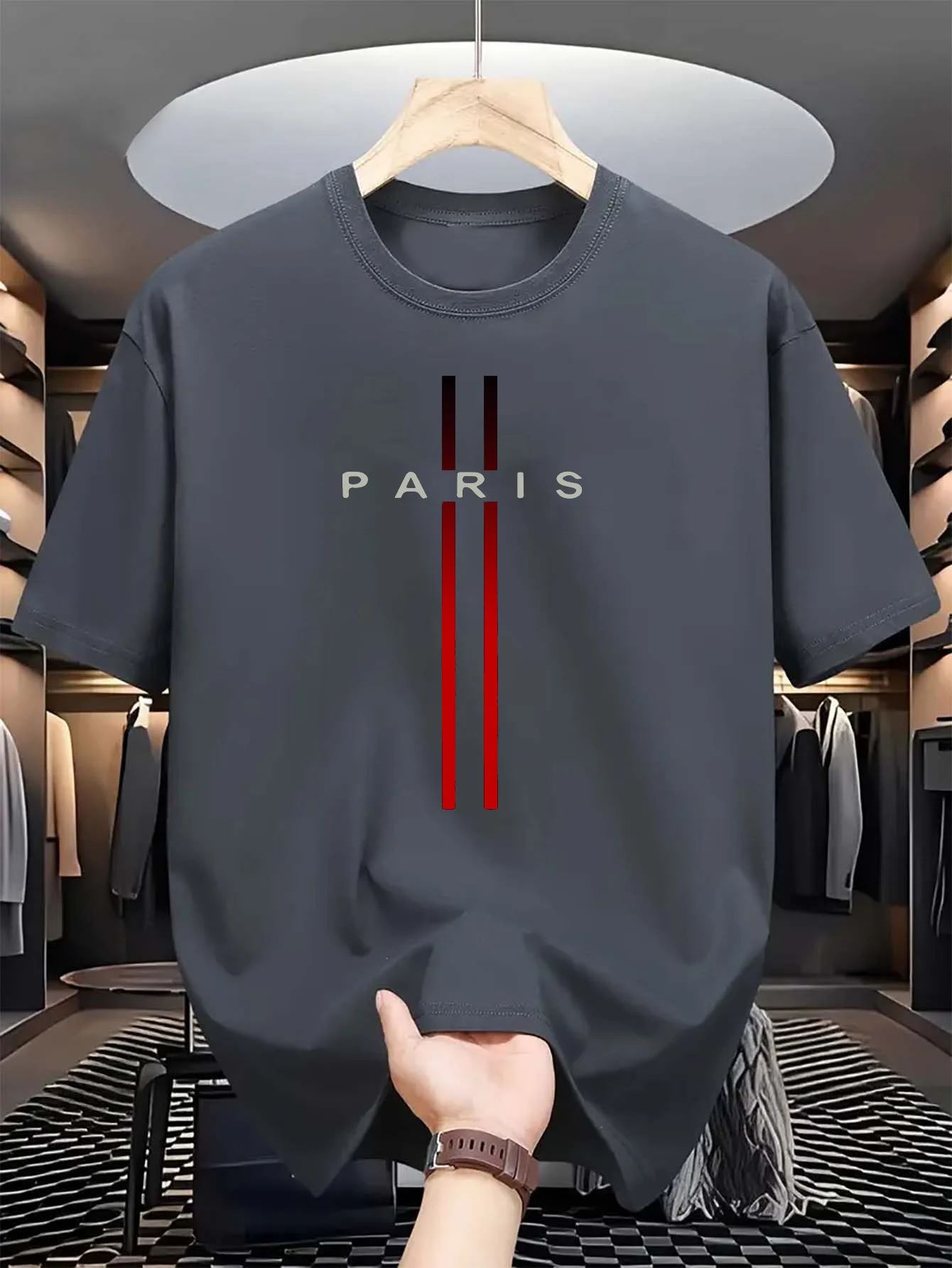 남성용 100% 순면 여름 캐주얼 루즈핏 패션 파리 레 - Paris Men'S Fashion 리뷰 및 가격