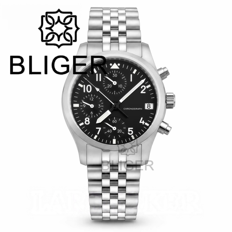 BLIGER 풀 블랙 브러시드 38mm VK67 쿼츠  - Men'S Fashion Jewelry 리뷰 및 가격