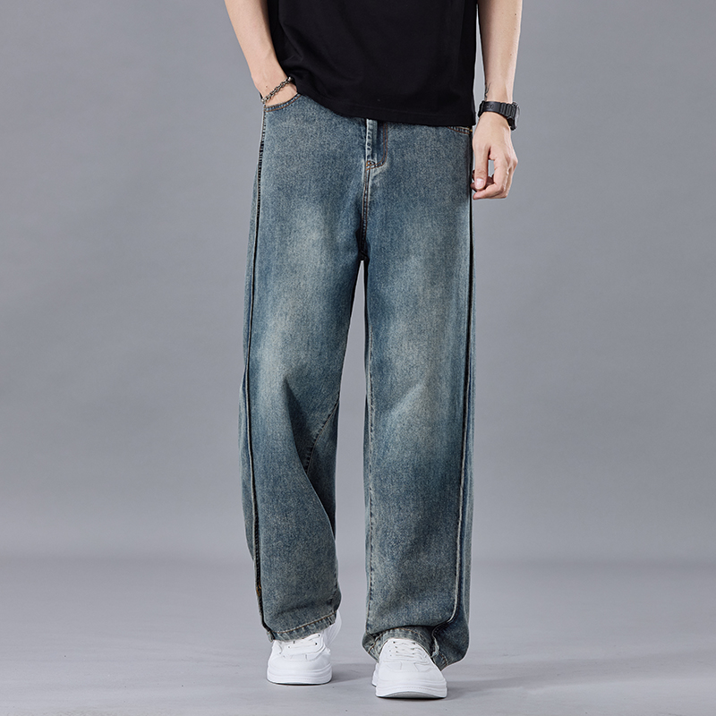 남성용 경량 빈티지 워싱 배기 진 루즈핏 와이드 레그  - Men'S Fashion With Baggy Jeans 리뷰 및 가격