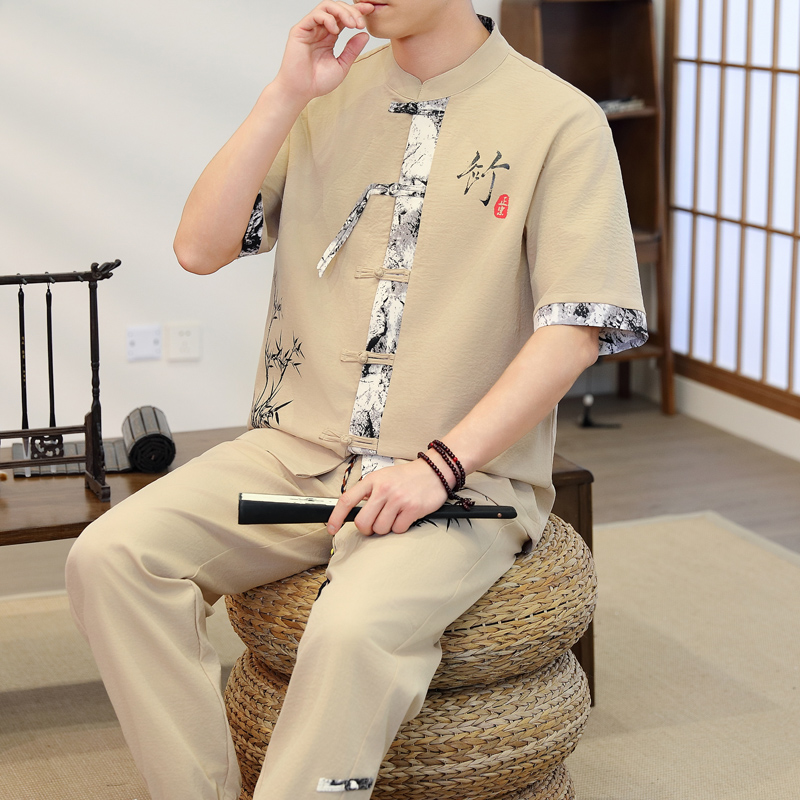 2026 봄 남성 캐주얼 세트 중국 스타일 셔츠 + 바 - Mens Fashion Casual 2026 리뷰 및 가격