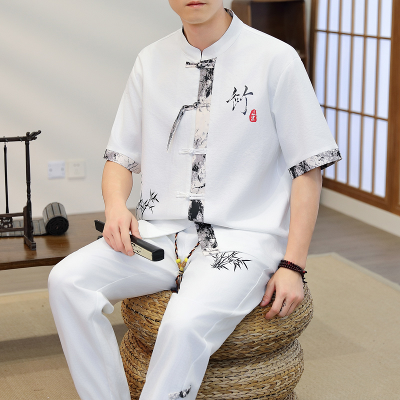 2026 봄 남성 캐주얼 세트 중국 스타일 셔츠 + 바 - Mens Fashion Casual 2026 리뷰 및 가격