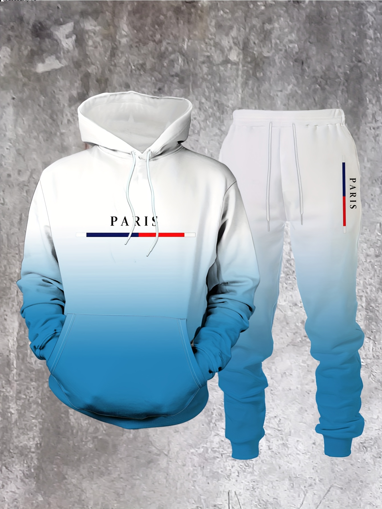 그라데이션 컬러 파리 트랙수트 남성 스트리트 패션 3D - Paris Men'S Fashion 리뷰 및 가격