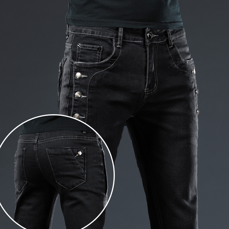 클래식 슬림 빈티지 패션 남성 디자이너 청바지 눈송이  - Men'S Fashion Grey Jeans 리뷰 및 가격
