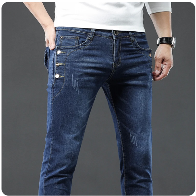 클래식 슬림 빈티지 패션 남성 디자이너 청바지 눈송이  - Men'S Fashion Grey Jeans 리뷰 및 가격