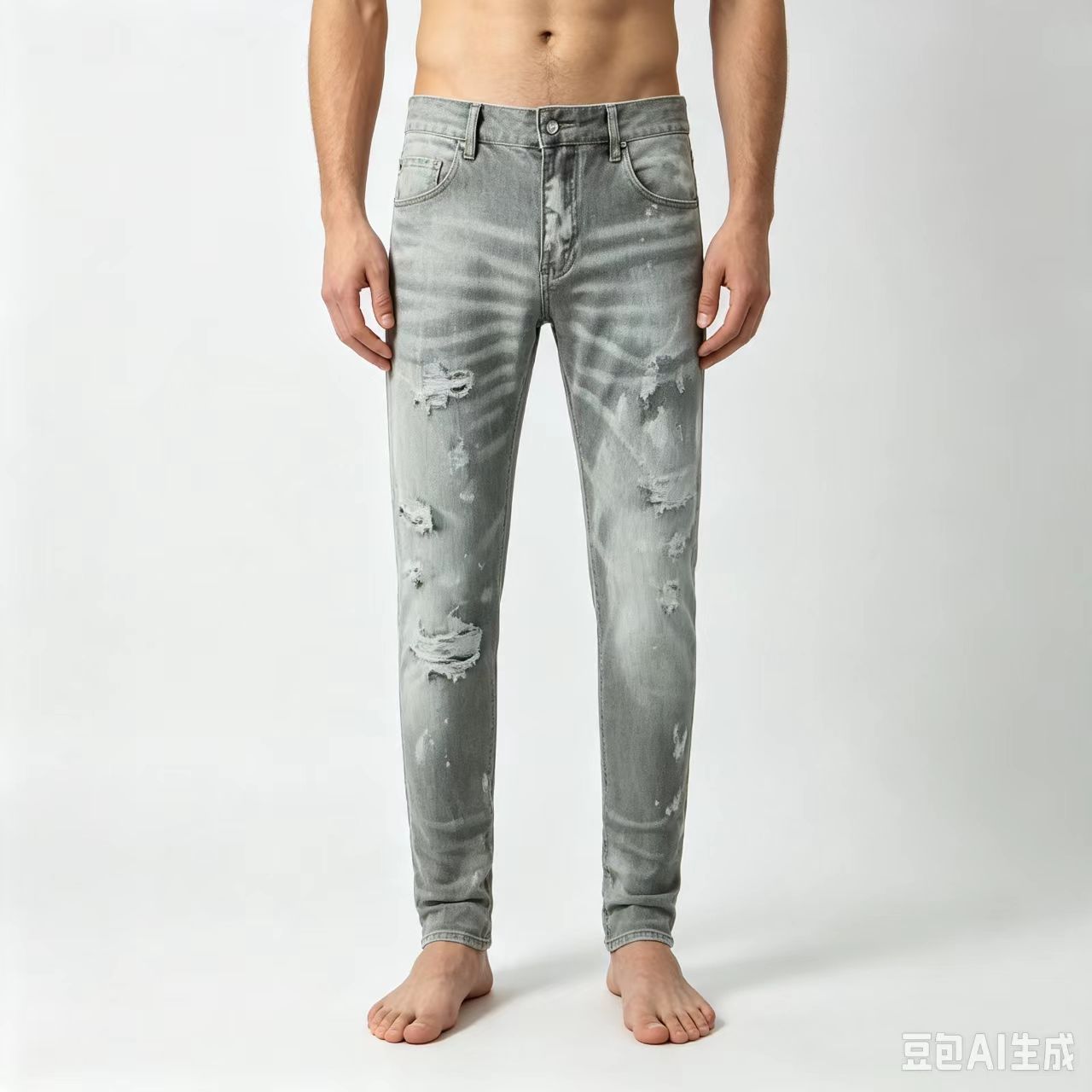 Y2K 남성용 연회색 힙합 청바지 하이 스트리트 패션  - Men'S Fashion Grey Jeans 리뷰 및 가격