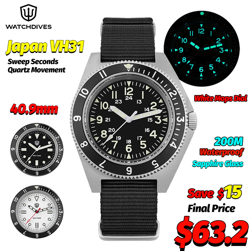Watchdives WD1972 쿼츠 시계 사파이어 빛 - Men'S Fashion Jewelry 리뷰 및 가격