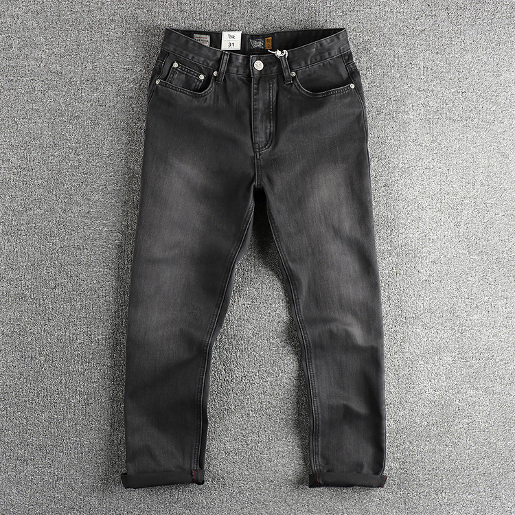 유럽풍 미국 신상 남성 블랙 그레이 단색 심플 베이직  - Men'S Fashion Grey Jeans 리뷰 및 가격