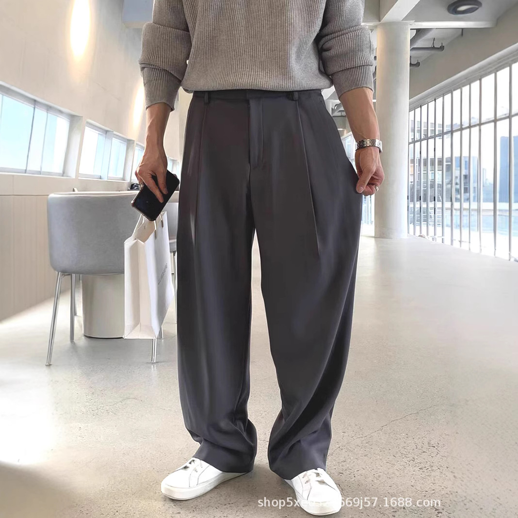 프랑스 스타일 패션 남성용 블랙 다크 그레이 캐주얼 루 - Mens Fashion Dark Grey Pants 리뷰 및 가격