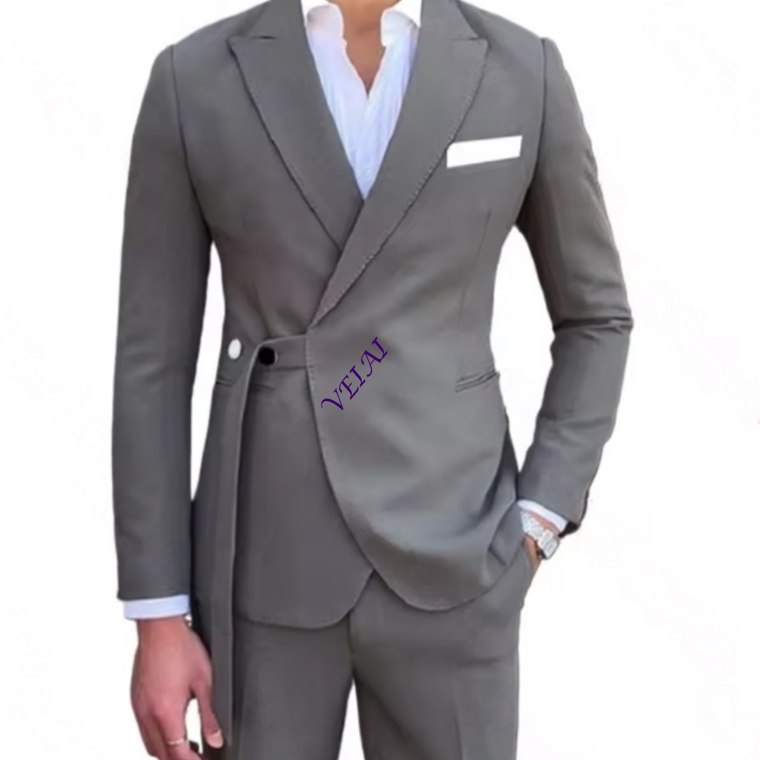 맞춤형 남성용 2피스 패션 정장 레저 비즈니스 웨딩 세 - Mens Fashion Trajes 리뷰 및 가격