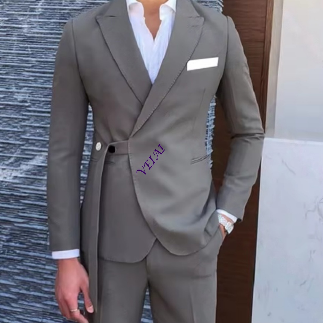 맞춤형 남성용 2피스 패션 정장 레저 비즈니스 웨딩 세 - Mens Fashion Trajes 리뷰 및 가격