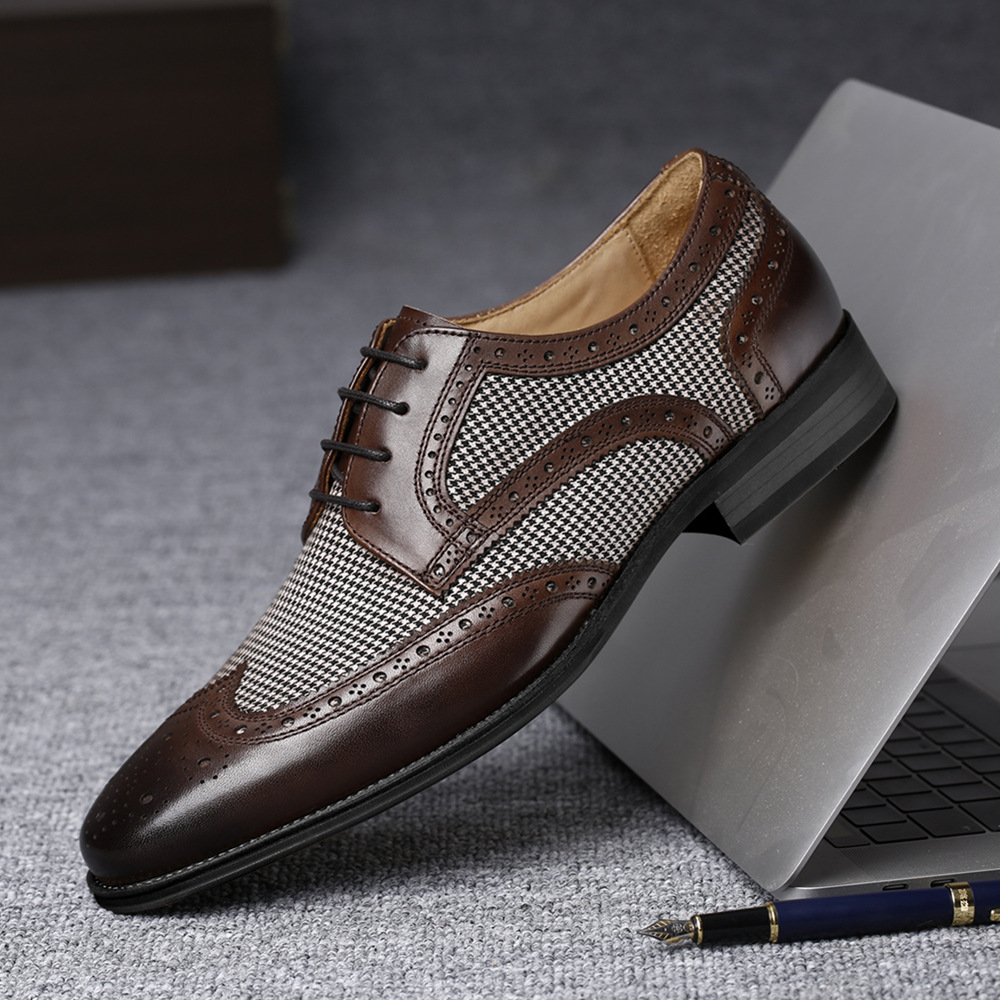 남성용 옥스포드 비즈니스 신발, 부드러운 가죽 캐주얼  - Oxford Shoes Brogue 리뷰 및 가격