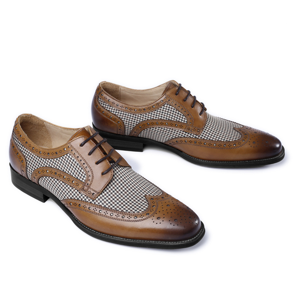 남성용 옥스포드 비즈니스 신발, 부드러운 가죽 캐주얼  - Oxford Shoes Brogue 리뷰 및 가격