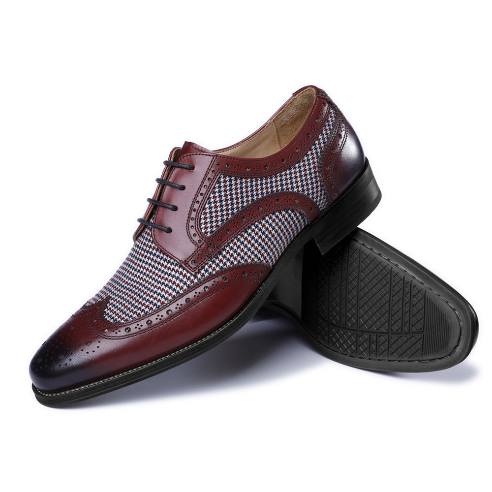 남성용 옥스포드 비즈니스 신발, 부드러운 가죽 캐주얼  - Oxford Shoes Brogue 리뷰 및 가격