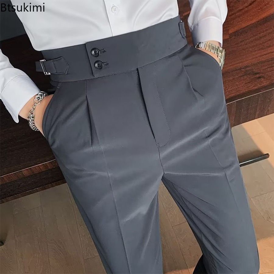 2026년 신상 남성용 솔리드 컬러 정장 바지 클래식  - Men'S Fashion Linen Pants 리뷰 및 가격