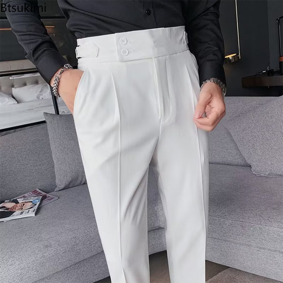 2026년 신상 남성용 솔리드 컬러 정장 바지 클래식  - Men'S Fashion Linen Pants 리뷰 및 가격