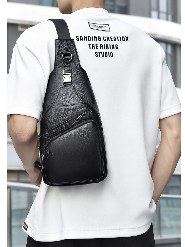 2026년 정품 가죽 남성용 가슴 가방 첫 번째 레이어 - Men Fashion Korean Style 리뷰 및 가격