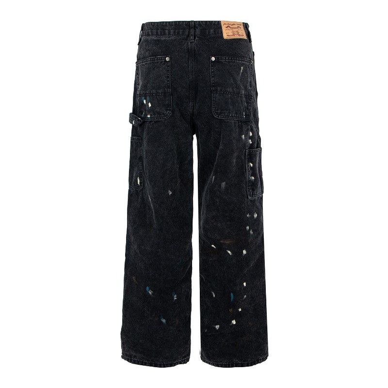 아메리칸 레트로 하이 스트리트 남성용 찢어진 와이드 레 - Men'S Fashion With Baggy Jeans 리뷰 및 가격